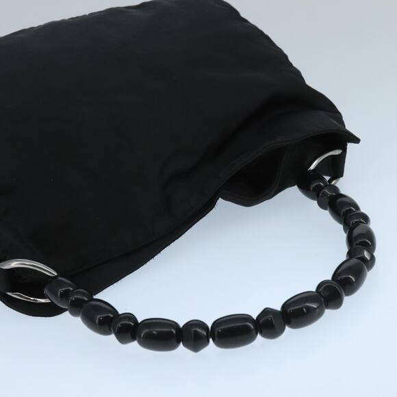 DIOR Maris Pearl Hand Bag Leather Black Silver - Picture 6 of 16